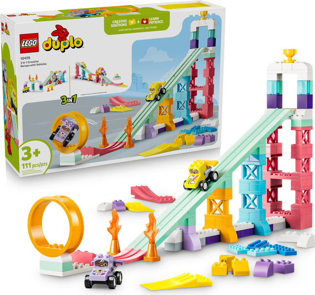 LEGO® DUPLO® Town 3 in 1 Creative Ramps with Vehicles