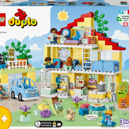 LEGO® DUPLO 3 in 1 Family House Set with Toy Car