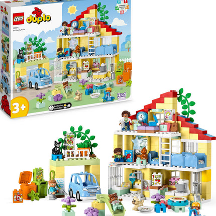 LEGO® DUPLO 3 in 1 Family House Set with Toy Car