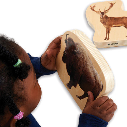 Wooden Forest Animal Blocks - Set of 30