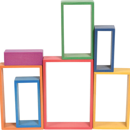 Wooden Rainbow Architect Rectangles - Set of 7