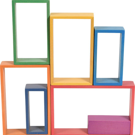 Wooden Rainbow Architect Rectangles - Set of 7