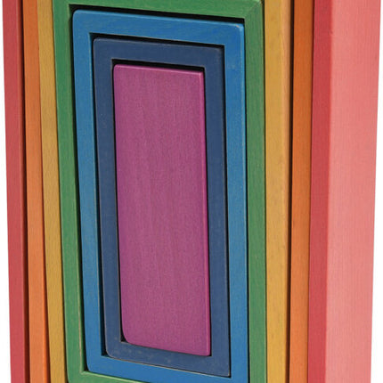 Wooden Rainbow Architect Rectangles - Set of 7