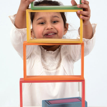 Wooden Rainbow Architect Rectangles - Set of 7