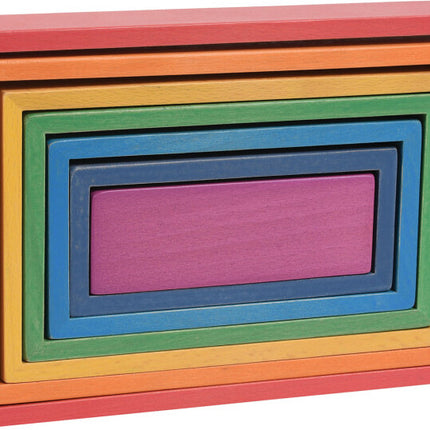 Wooden Rainbow Architect Rectangles - Set of 7