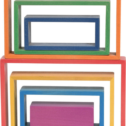 Wooden Rainbow Architect Rectangles - Set of 7