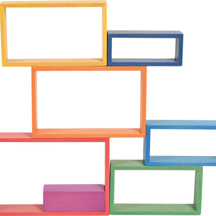 Wooden Rainbow Architect Rectangles - Set of 7