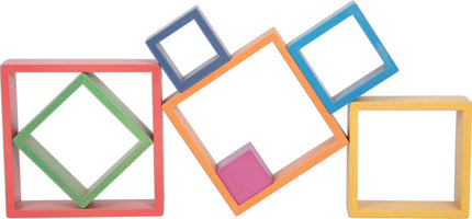Wooden Rainbow Architect Squares - Set of 7