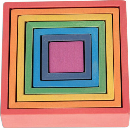 Wooden Rainbow Architect Squares - Set of 7