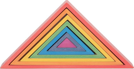 Wooden Rainbow Architect Triangles - Set of 7