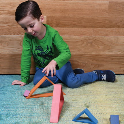 Wooden Rainbow Architect Triangles - Set of 7