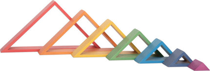 Wooden Rainbow Architect Triangles - Set of 7