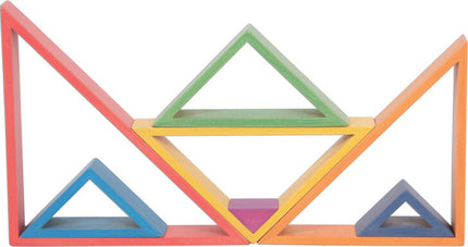 Wooden Rainbow Architect Triangles - Set of 7