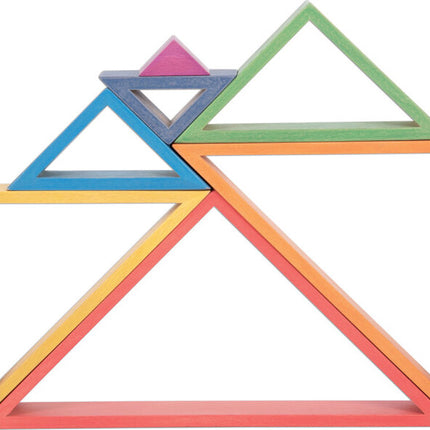 Wooden Rainbow Architect Triangles - Set of 7