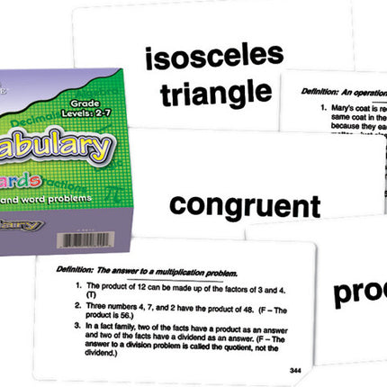 Math Vocabulary Flash Cards