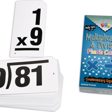 Double-Value Vertical Flash Cards - Mult & Div