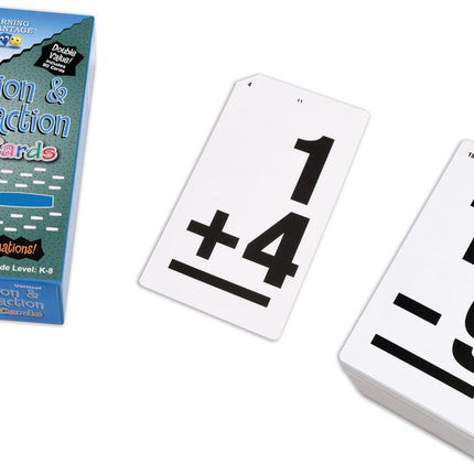 Double-Value Vertical Flash Cards - Add & Sub