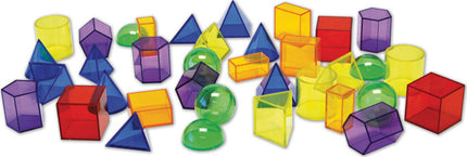 Translucent Geometric Shapes - Set of 36
