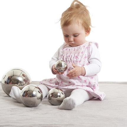 Sensory Reflective Balls - Silver - Set of 4