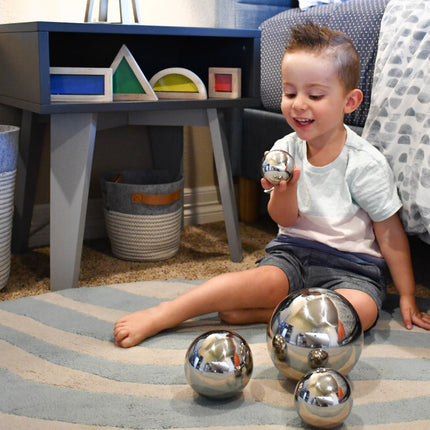 Sensory Reflective Balls - Silver - Set of 4