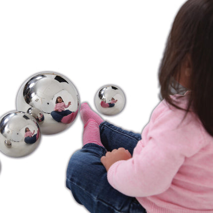 Sensory Reflective Balls - Silver - Set of 4