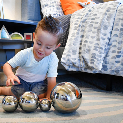 Sensory Reflective Balls - Silver - Set of 4