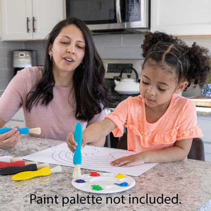 Triangle Grip Paint Brushes - 1 Size - Set of 6