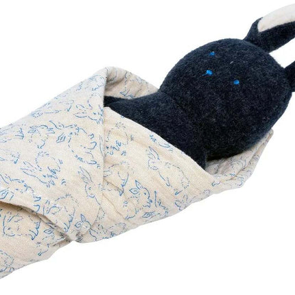 Bunny Rattle + Burp Cloth