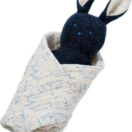 Bunny Rattle + Burp Cloth