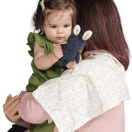 Bunny Rattle + Burp Cloth