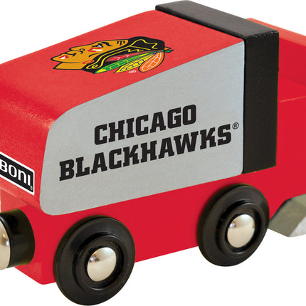 Chicago Blackhawks NHL Wood Train Zamboni