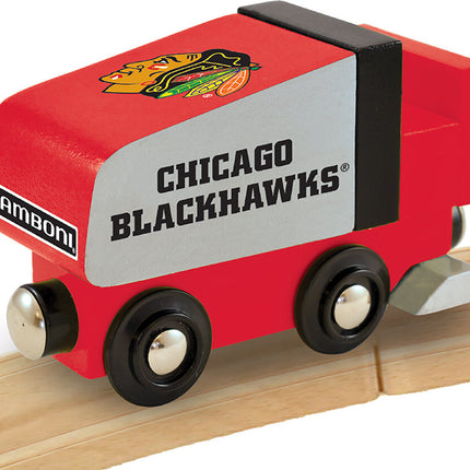 Chicago Blackhawks NHL Wood Train Zamboni