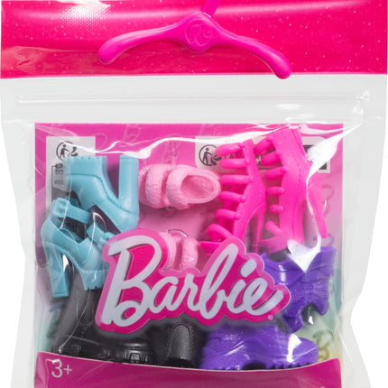 Barbie Doll Accessories, 5 Pairs of Shoes Including Heels, Sneakers & Sandals