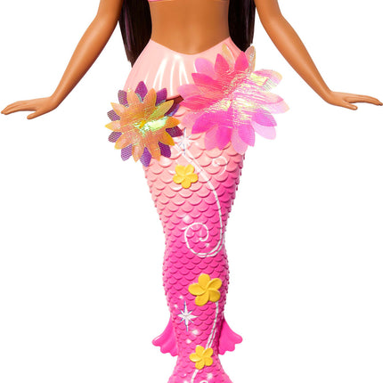 Barbie Flower Magic Mermaid Toy Doll with Surprise Blooming Flowers Feature & Pearl Headband Accessory