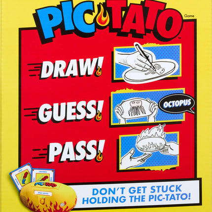  Pictionary Pic-Tato Hot Potato Game, Talks and Plays Music, Family Game for Kids, Adults and Game Night