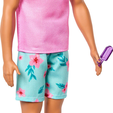 Barbie Mysteries: Beach Detectives Ken Doll in Signature Outfit with Storytelling Accessories