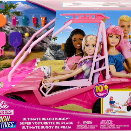 Barbie Mysteries: Beach Detectives Ultimate Beach Buggy Vehicle Playset with 10+ Accessories
