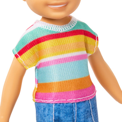Barbie Chelsea Club Koji Boy Small Doll, 6-Inch with Brunette Hair in Removable Outfit & Shoes