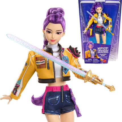 Mattel KPop Demon Hunters HUNTR/X Rumi Fashion Doll in Removable Look with Themed Movie Accessories