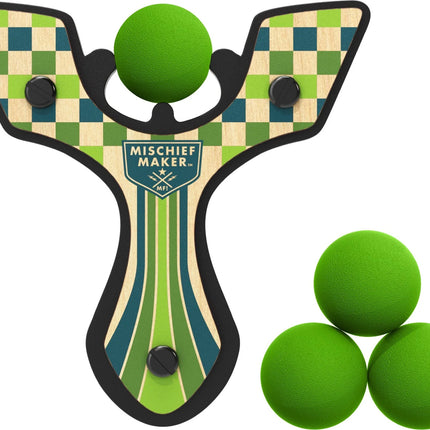 Mischief Maker Slingshot - Racer (Green Checkered)