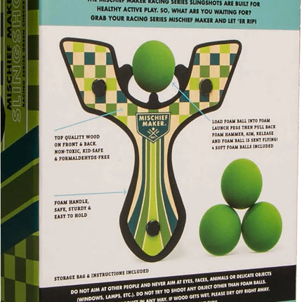 Mischief Maker Slingshot - Racer (Green Checkered)