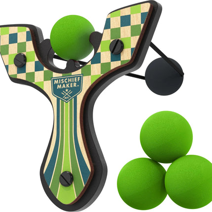 Mischief Maker Slingshot - Racer (Green Checkered)