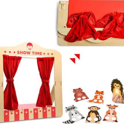 Wooden Tabletop Puppet Theater