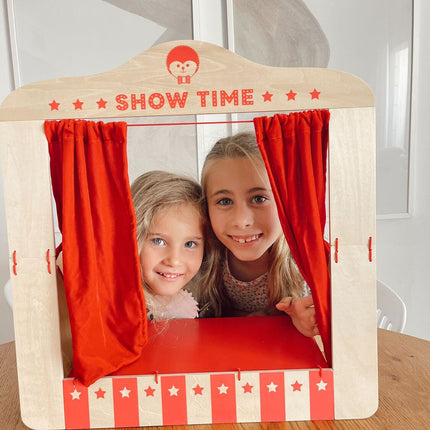 Wooden Tabletop Puppet Theater