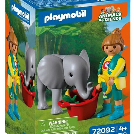 Zoo: Baby Elephant and Zookeeper