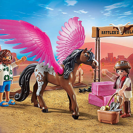 PLAYMOBIL:THE MOVIE Marla and Del with Flying Horse