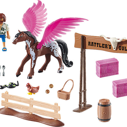 PLAYMOBIL:THE MOVIE Marla and Del with Flying Horse