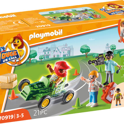 Playmobil DUCK ON CALL - Ambulance Action: Help the Racing Driver