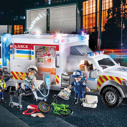 Playmobil Rescue Vehicles: Ambulance with Lights and Sound