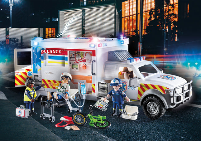 Playmobil Rescue Vehicles: Ambulance with Lights and Sound